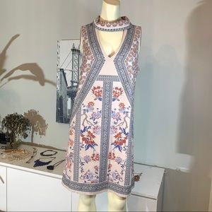 Altar’d State sueded shift dress mock neck medium